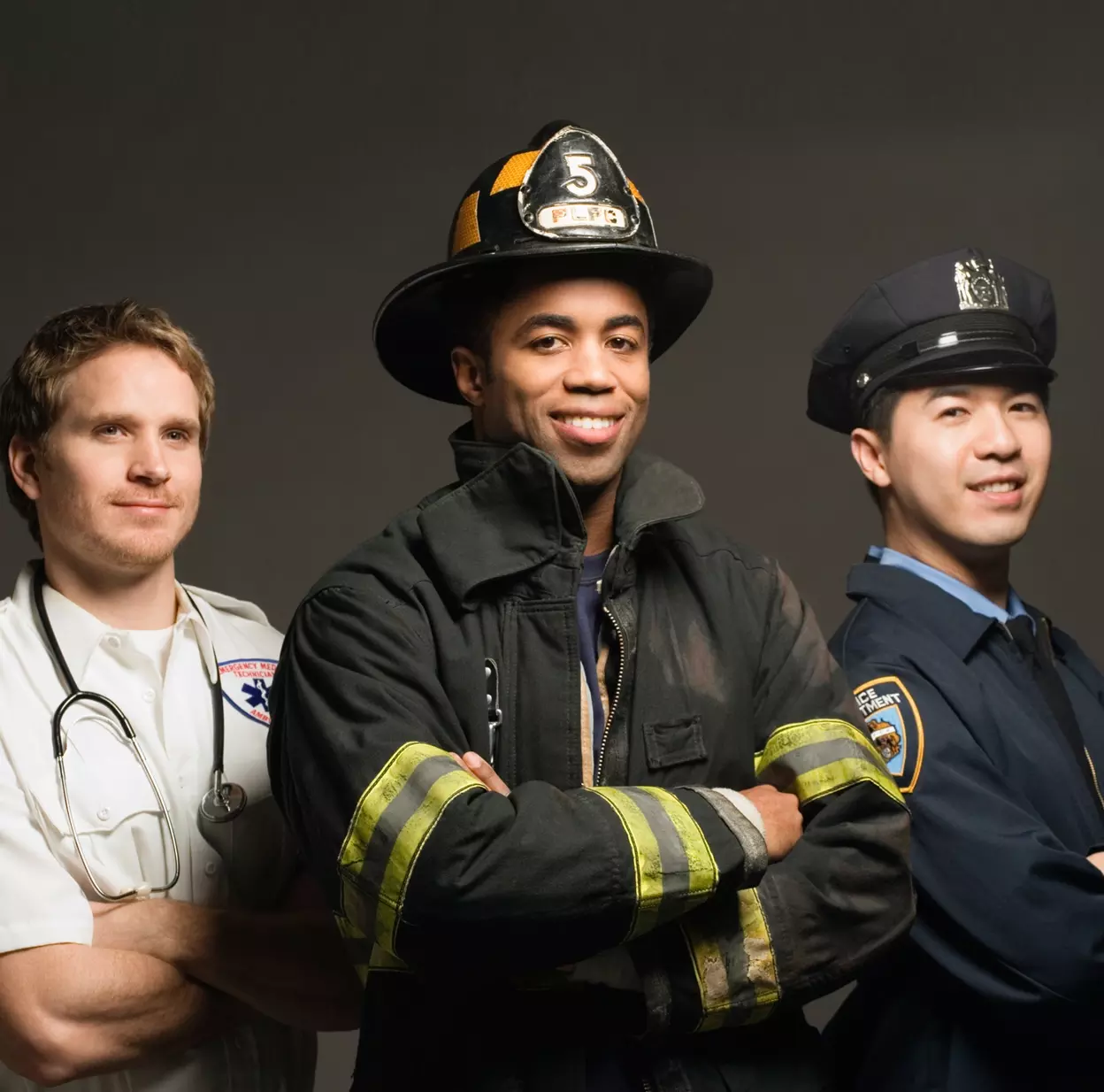 Doctor, Firefighter and Police Officer