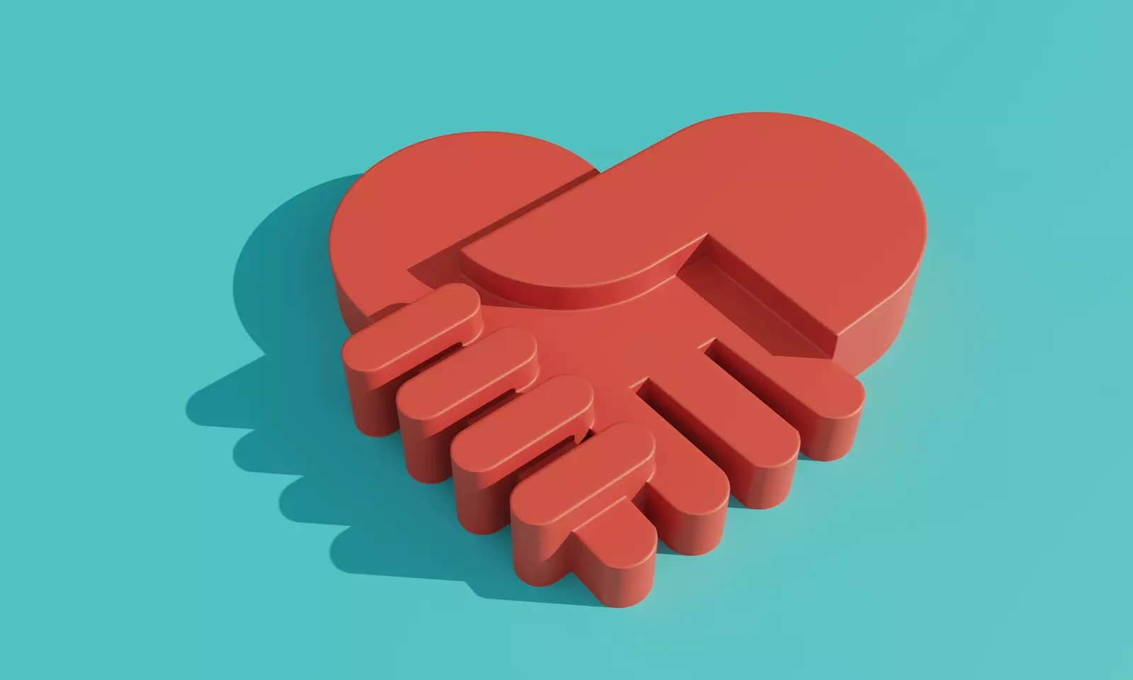 Hands and heart illustrating to demonstrate leading with love.