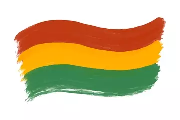 Red, yellow, and green flag honoring Juneteenth 
