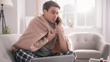 Man calling in sick on Super Bowl Monday after big game. 