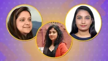 Hero image featuring three female UKG employees working in India
