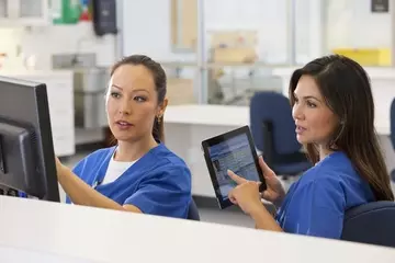 nurses working together in hospital